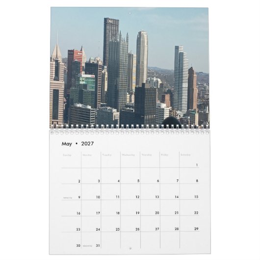 Stad Pittsburgh Kalender (Mei 2027)
