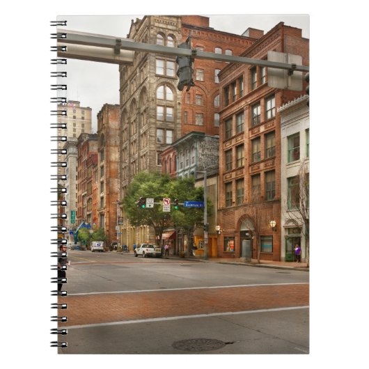 Stad - Pittsburgh PA - Loop achter op schema Notitieboek (Voorkant)