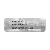 Stad - Pittsburgh, PA - Smithfield Bridge BW Etiket (Voorkant)