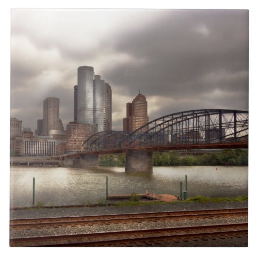 Stad - Pittsburgh, PA - Smithfield Bridge Tegeltje (Voorkant)