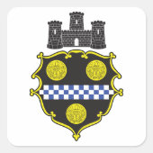 Stad Pittsburgh Seal Vierkante Sticker (Voorkant)