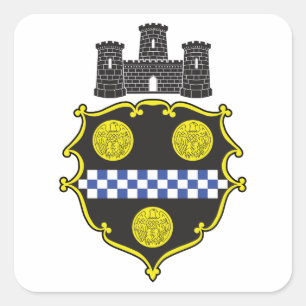 Stad Pittsburgh Seal Vierkante Sticker