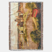 Stad Pittsburgh Throw Blanket Deken (Voorkant Verticaal)