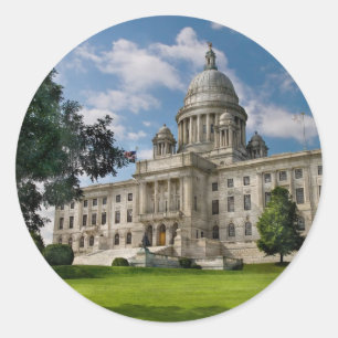 Stad - Providence, RI - Het Capitool Ronde Sticker