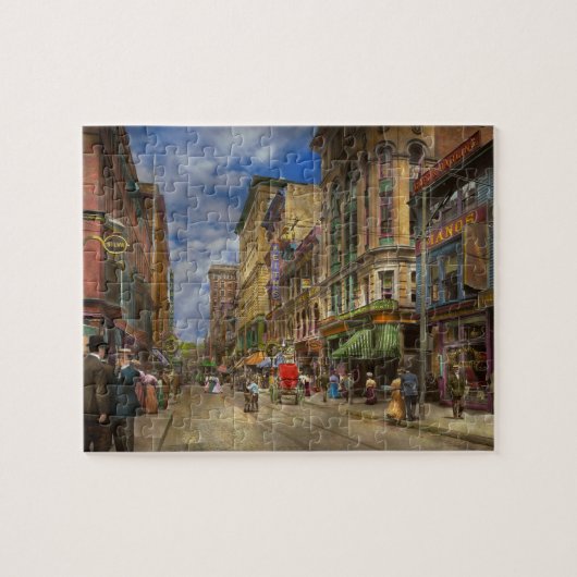 Stad - Providence RI - Leven in de stad 1906 Legpuzzel (Horizontaal)