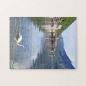 Stad Puzzle Hallstatt en meer van Oostenrijk Legpuzzel (Horizontaal)