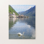 Stad Puzzle Hallstatt en meer van Oostenrijk Legpuzzel (Verticaal)