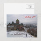 Stad Quebec in de winter Briefkaart (Voorkant / Achterkant)