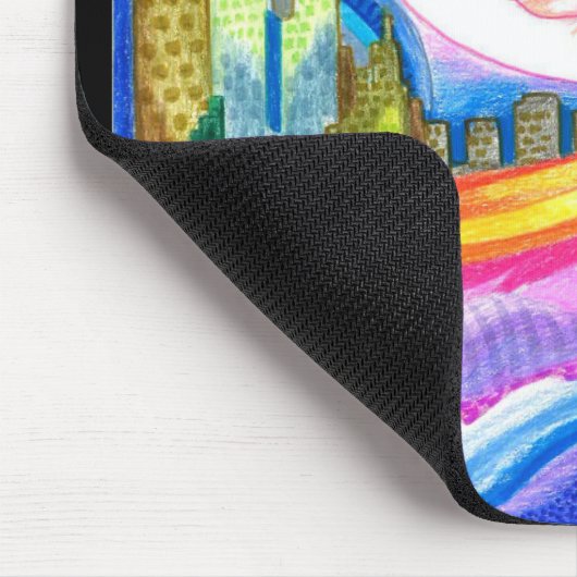 Stad Rainbow Rhapsody Fantasy Art Mousepad Muismat (Hoek)