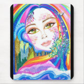 Stad Rainbow Rhapsody Fantasy Art Mousepad Muismat (Voorkant)