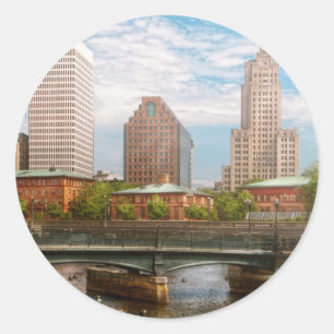Stad - RI - Providence - De stad Providence Ronde Sticker