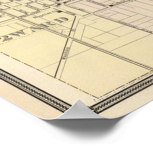 Stad Ripon, dorp Omro, Dartford Poster (Hoek)