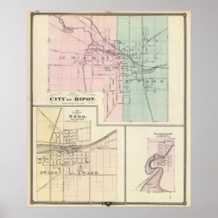 Stad Ripon, dorp Omro, Dartford Poster