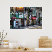 Stad - Roanoke, VA - Beneden een fijne straat Poster (Keuken)