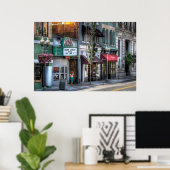 Stad - Roanoke, VA - Beneden een fijne straat Poster (Thuiskantoor)