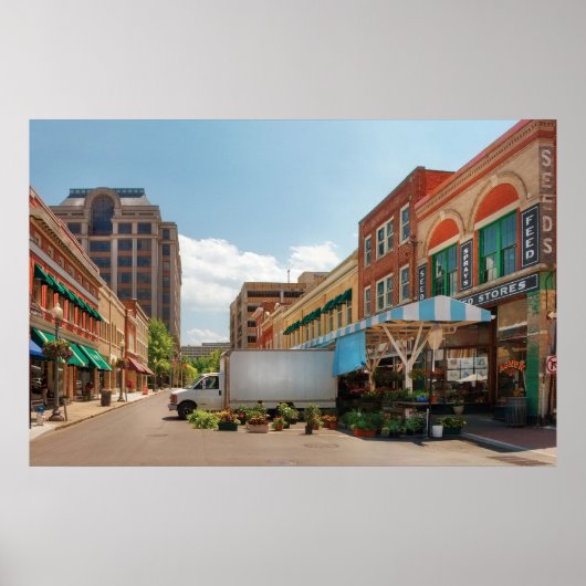 Stad - Roanoke, VA - De Stadsmarkt Poster (Voorkant)