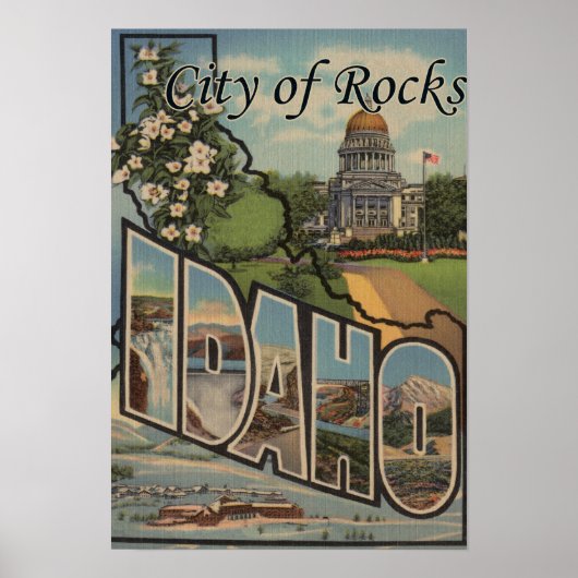 Stad Rocks, Idaho - Grote letterscènes Poster (Voorkant)