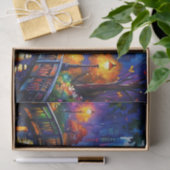 Stad Romantiek Regen Wandel Decoupage Tissuepapier (Geschenk)