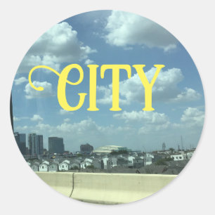 stad ronde sticker
