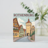  stad Rothenburg ob der Tauber Briefkaart (Staand voorkant)