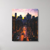 Stad 's nachts canvas afdruk (Voorkant)