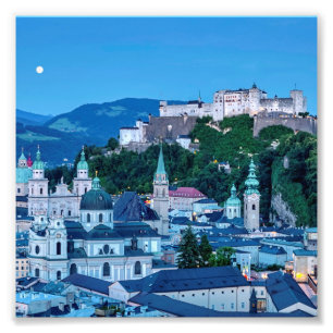 stad Salzburg, Oostenrijk Foto Afdruk
