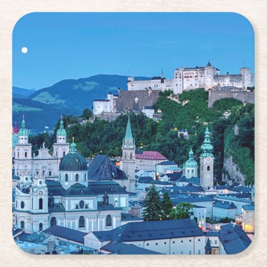 stad Salzburg, Oostenrijk Kartonnen Onderzetters (Voorkant)