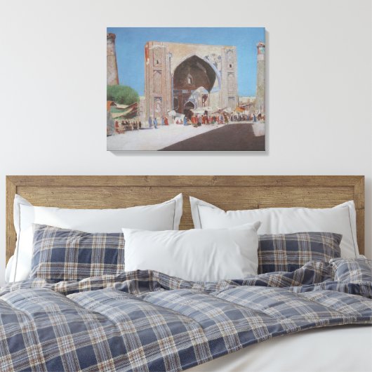 Stad Samarkand (door Vasily Vereshchagin) Canvas Afdruk (Insitu (Slaapkamer))
