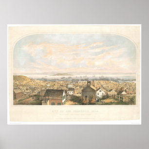 Stad San Francisco, CA. 1852 (1065A) Poster