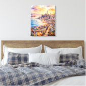 Stad San Francisco Canvas Afdruk (Insitu (Slaapkamer))