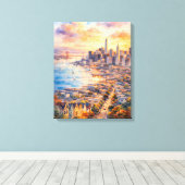 Stad San Francisco Canvas Afdruk (Insitu (Houten vloer))
