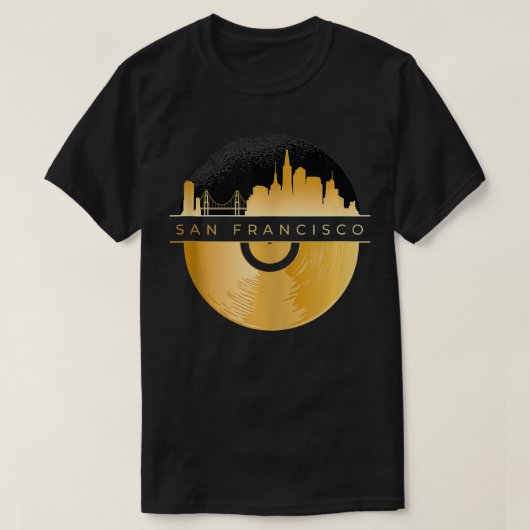 Stad San Francisco met San Francisco Skyline T-shirt (Design voorkant)