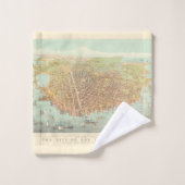 stad San Francisco Restored Map, 1878 Bad Handdoek (Wasdoekje)