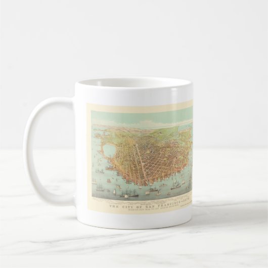  stad San Francisco Restored Map, 1878 Koffiemok (Links)