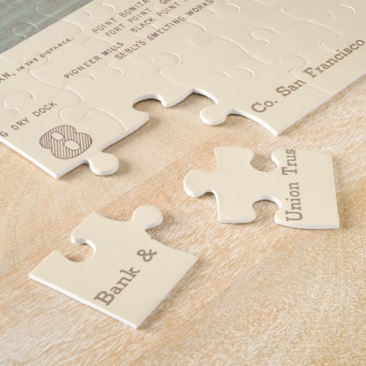 stad San Francisco Restored Map, 1878 Legpuzzel (Zijkant)