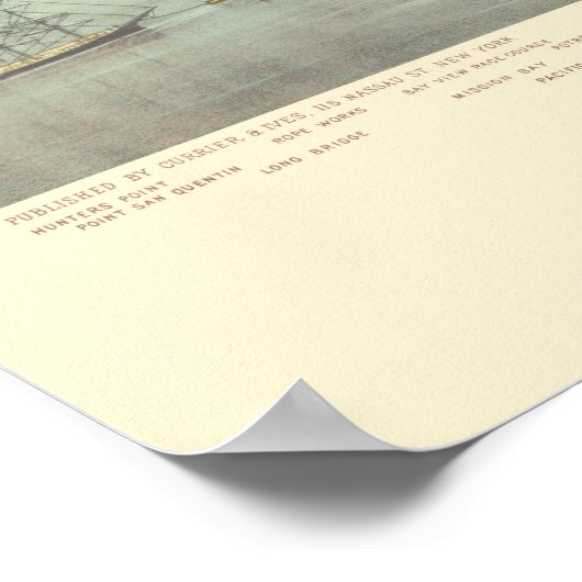  stad San Francisco Restored Map, 1878 Poster (Hoek)