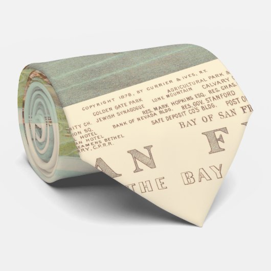 stad San Francisco Restored Map, 1878 Stropdas (Opgerold)