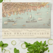  stad San Francisco Restored Map, 1878 Theedoek (Gevouwen)