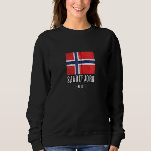 Stad Sandefjord Noorwegen Geen Noorse vlag Merch Trui