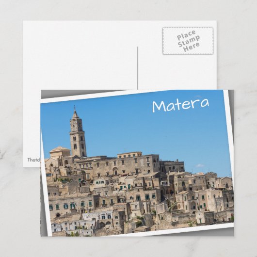 Stad Sassi di Matera in Italië Briefkaart (Voorkant / Achterkant)