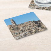 Stad Sassi di Matera in Italië Kartonnen Onderzetters (Schuin)