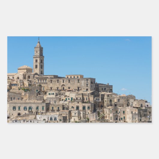 Stad Sassi di Matera in Italië Rechthoekige Sticker (Voorkant)