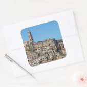 Stad Sassi di Matera in Italië Vierkante Sticker (Envelop)