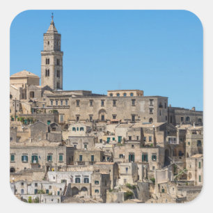Stad Sassi di Matera in Italië Vierkante Sticker