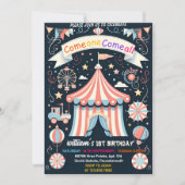 stad schattig kinder carnaval circus Show 1e verja Kaart (Voorkant)