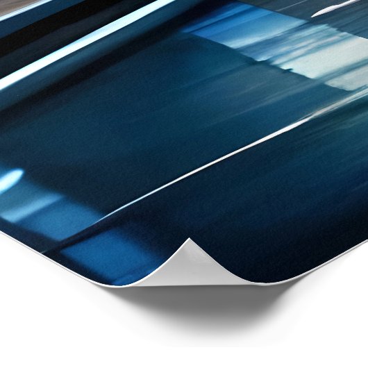 Stad schilderen Kleurrijke Lichte Nacht Winter Sne Poster (Hoek)