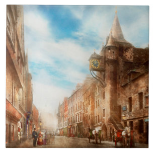 Stad - Schotland - Tolhuisbediende 1865 Tegeltje