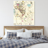 Stad Seattle en Environs Canvas Afdruk (Insitu (Slaapkamer))