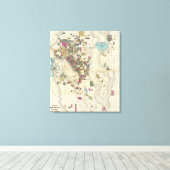 Stad Seattle en Environs Canvas Afdruk (Insitu (Houten vloer))