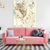 Stad Seattle en Environs Canvas Afdruk (Insitu (Woonkamer))